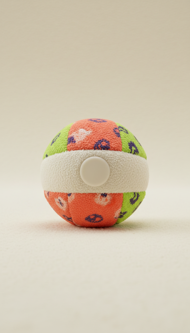 Plush Squeaky Fetch Ball with Reinforced Seams