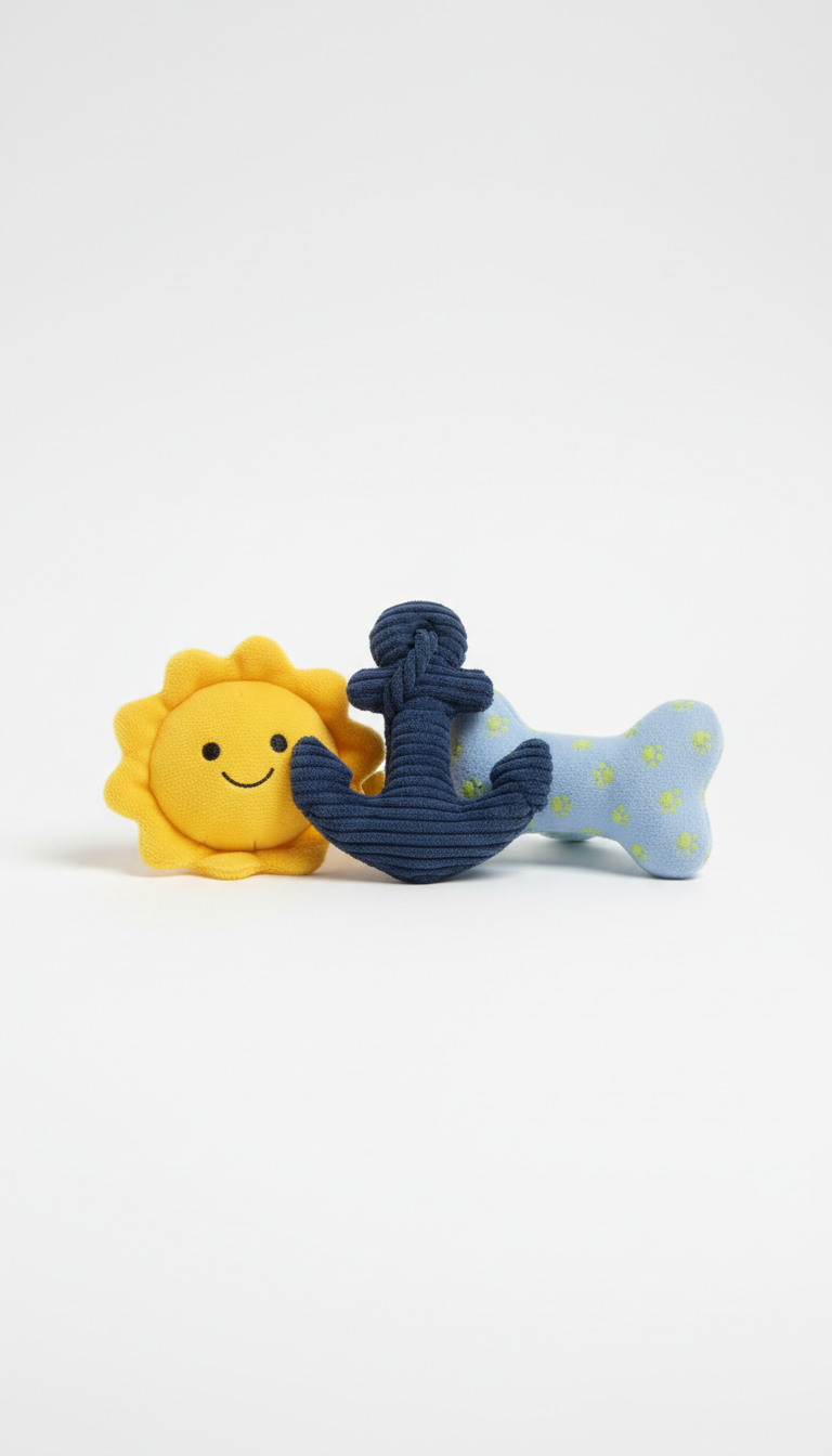Interactive Plush Squeaky Toy Set