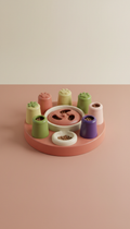 Cat Puzzle Feeder with Treat Compartments